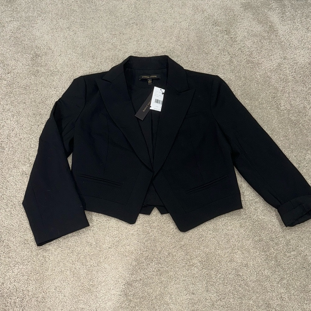 NWT Black Cropped Blazer Jacket